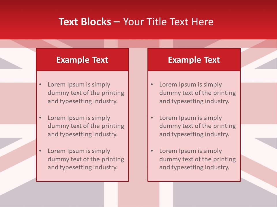 Flag Red United PowerPoint Template