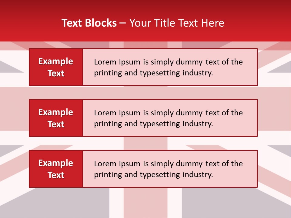 Flag Red United PowerPoint Template