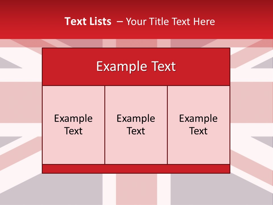 Flag Red United PowerPoint Template