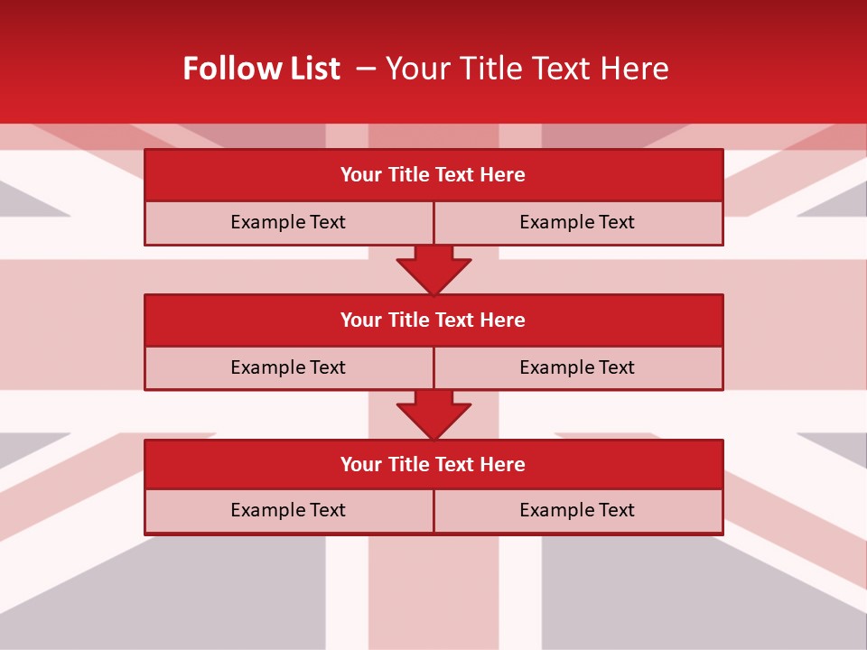 Flag Red United PowerPoint Template