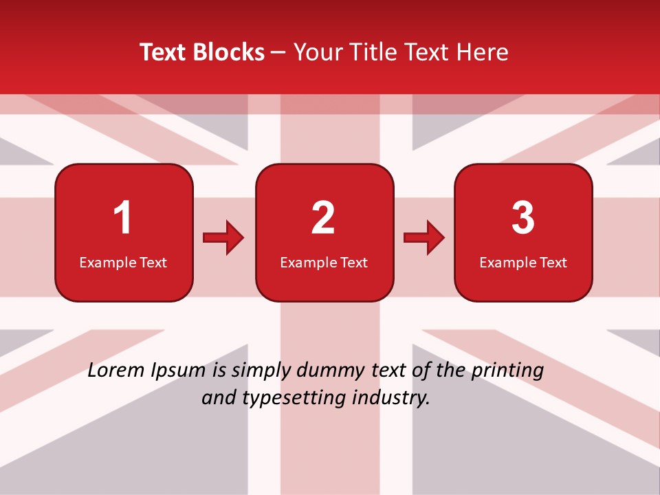 Flag Red United PowerPoint Template