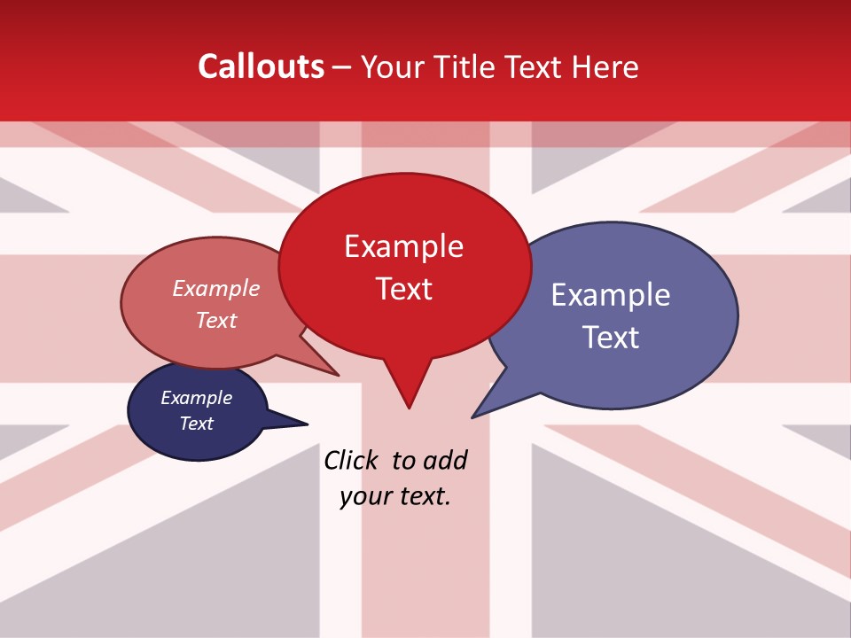 Flag Red United PowerPoint Template