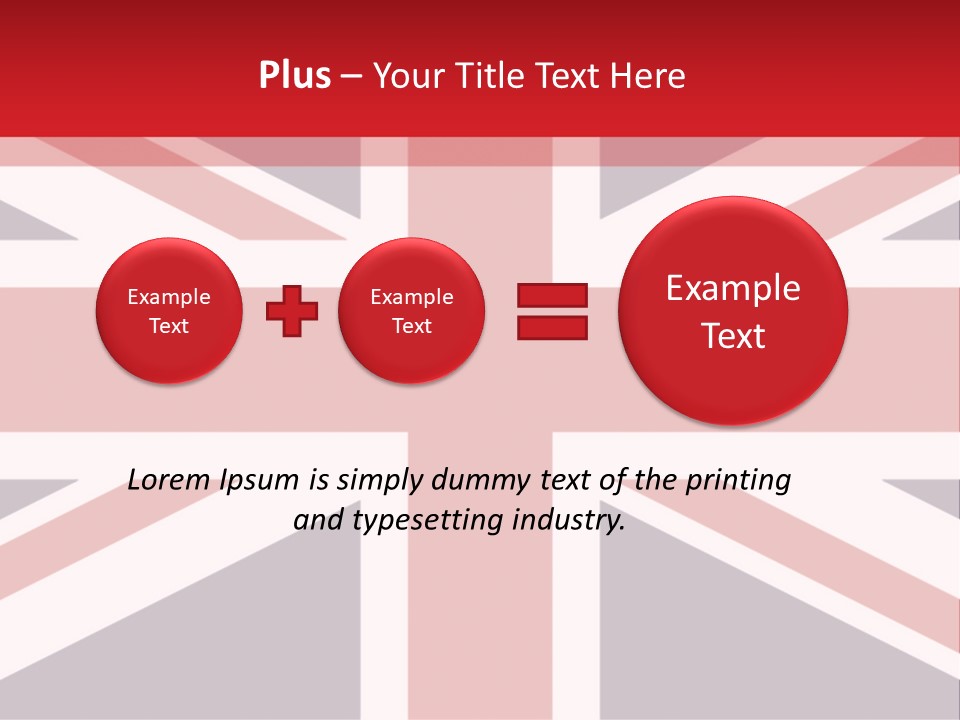 Flag Red United PowerPoint Template