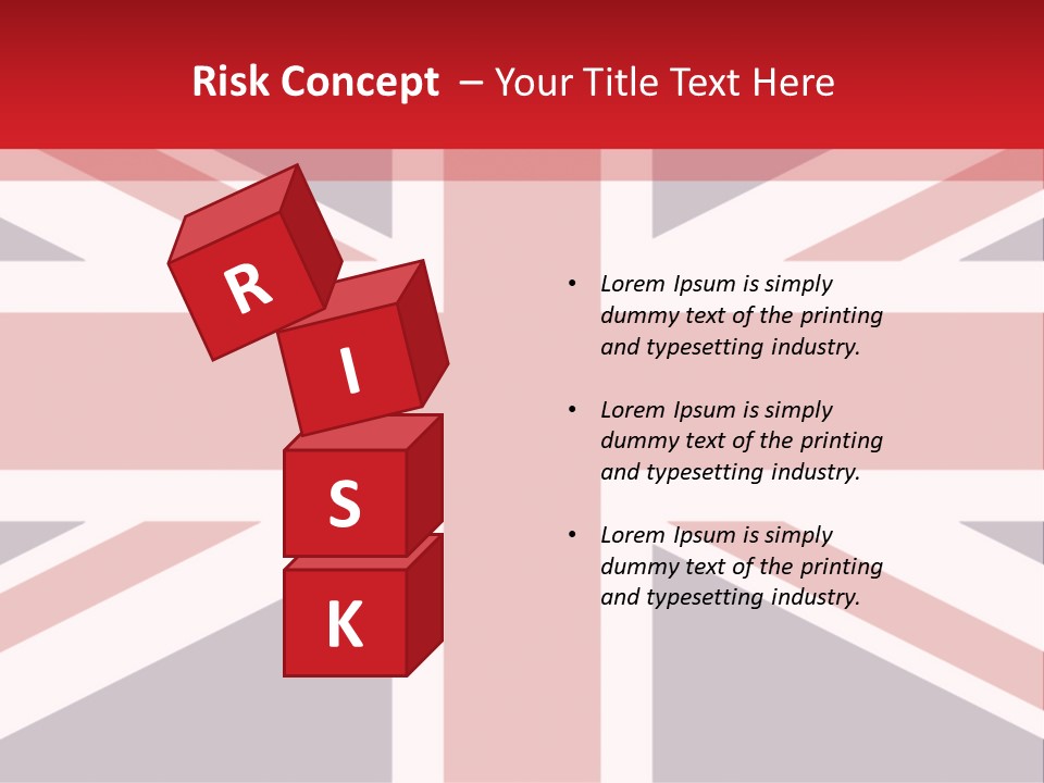 Flag Red United PowerPoint Template