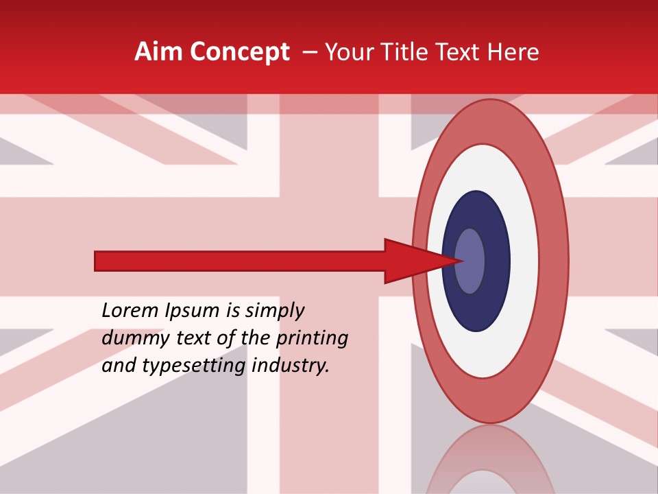 Flag Red United PowerPoint Template