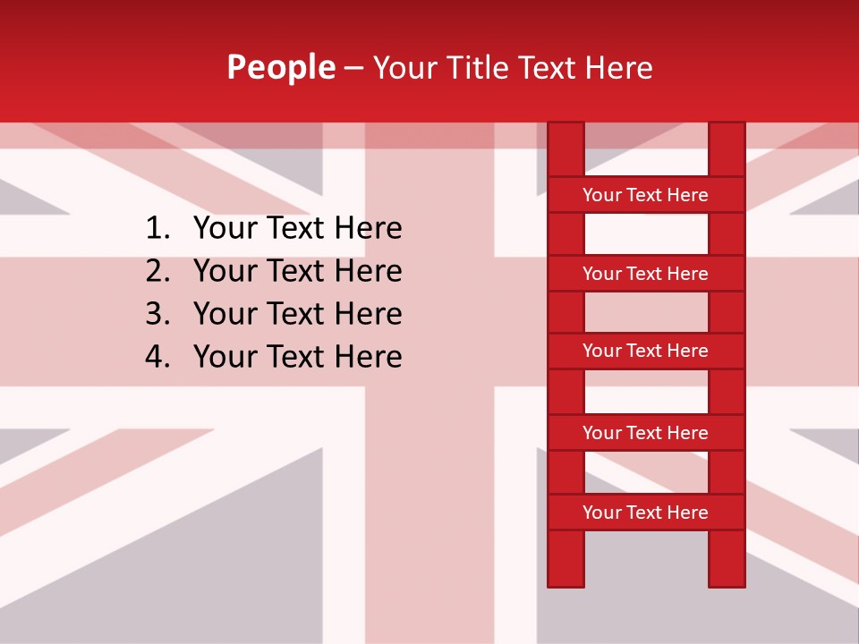 Flag Red United PowerPoint Template
