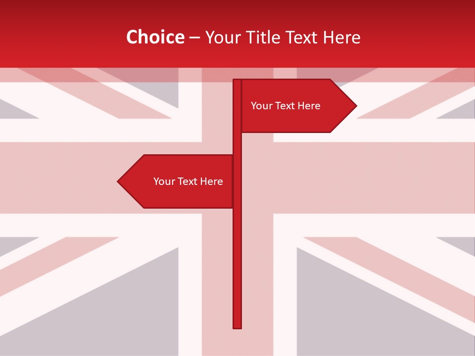 Flag Red United PowerPoint Template