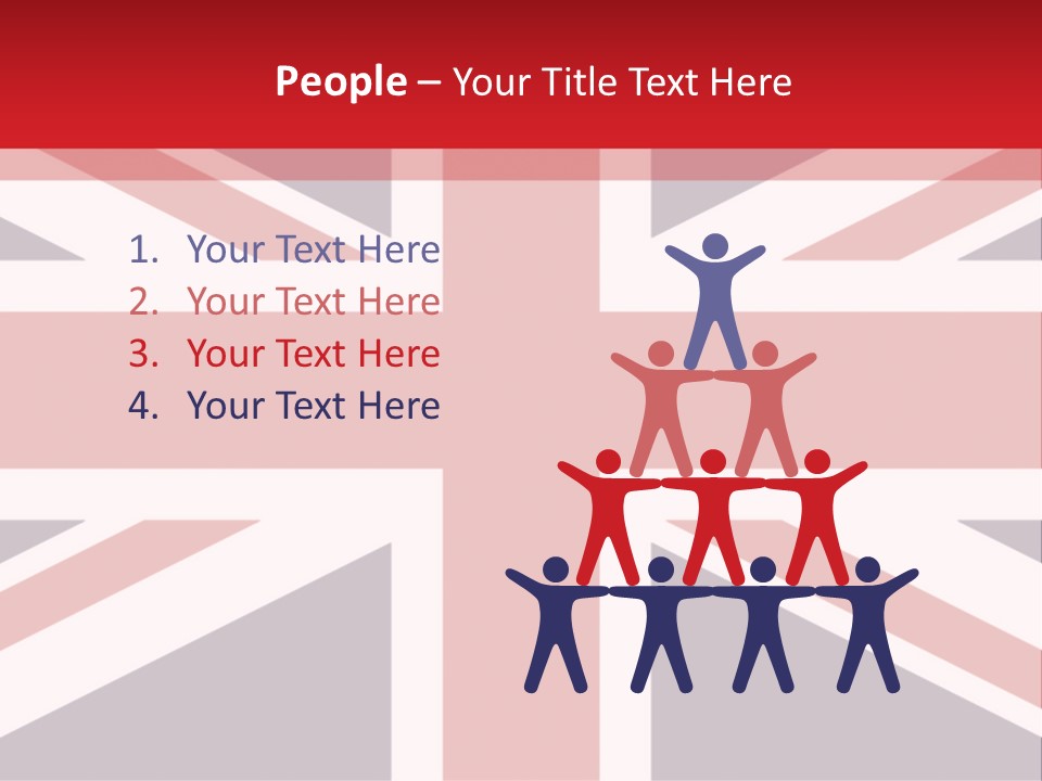 Flag Red United PowerPoint Template
