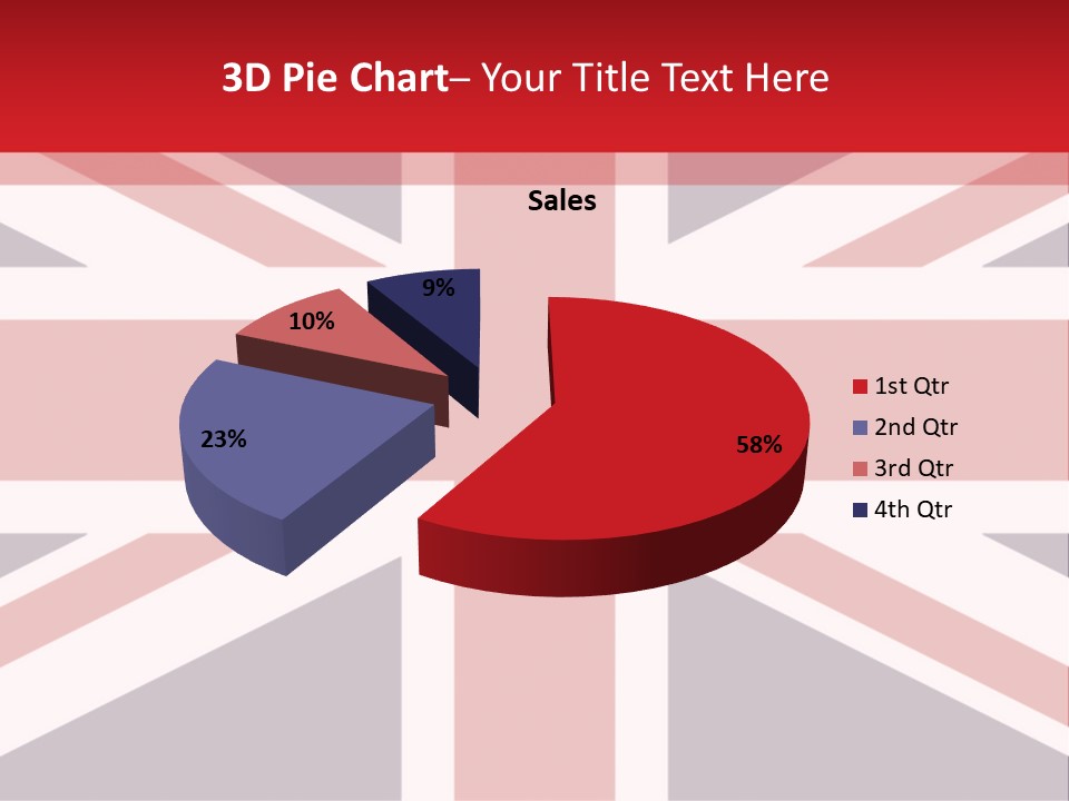 Flag Red United PowerPoint Template