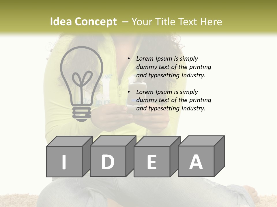 Information Write Keyboard PowerPoint Template