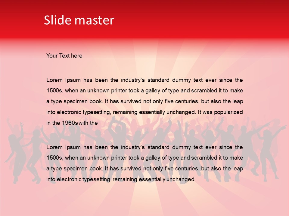 Disco Silhouette Boy PowerPoint Template