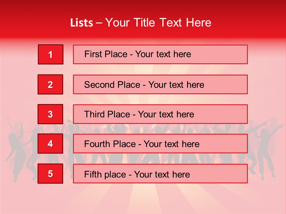 Disco Silhouette Boy PowerPoint Template