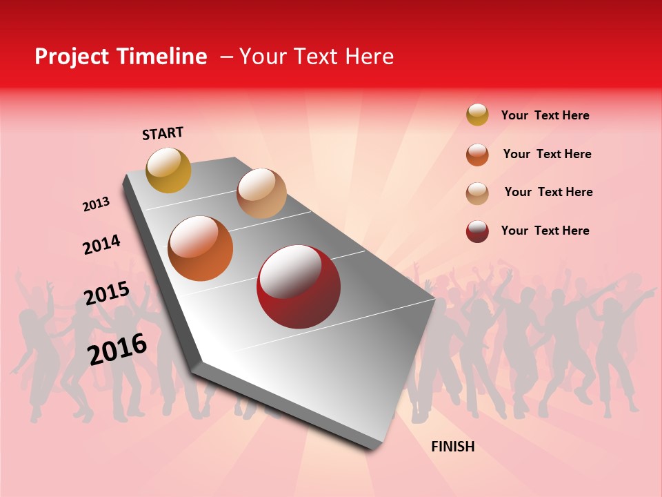 Disco Silhouette Boy PowerPoint Template