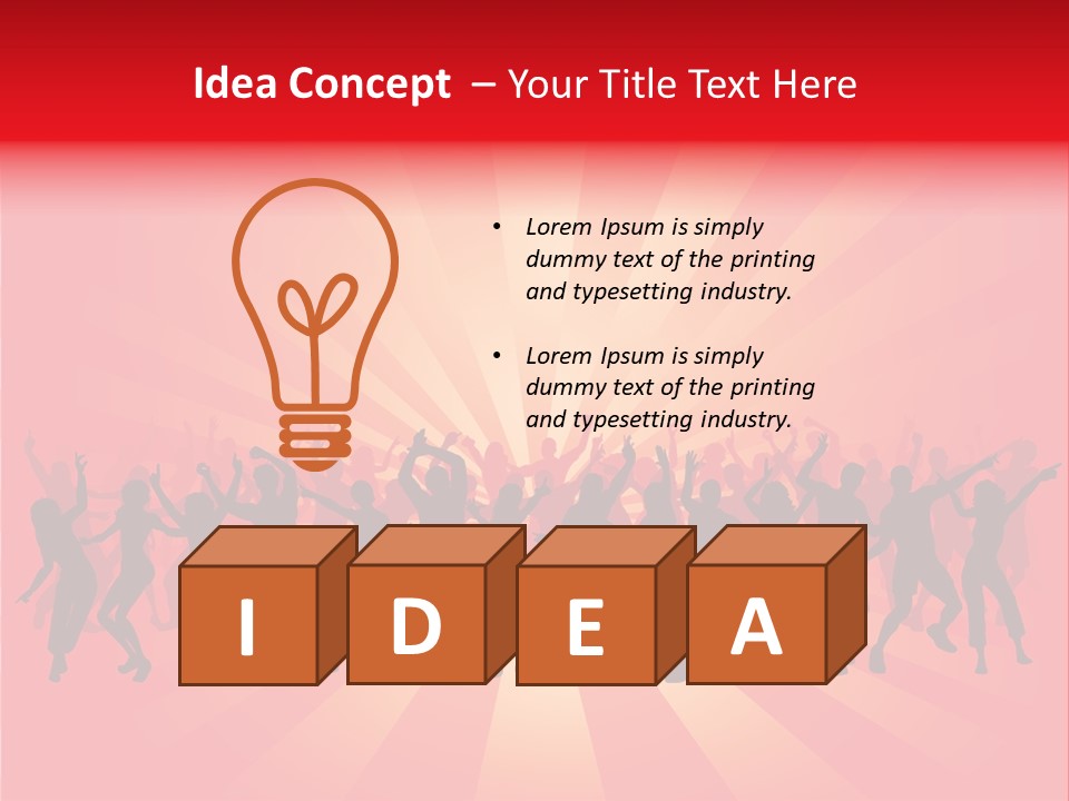 Disco Silhouette Boy PowerPoint Template