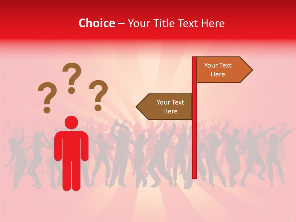 Disco Silhouette Boy PowerPoint Template