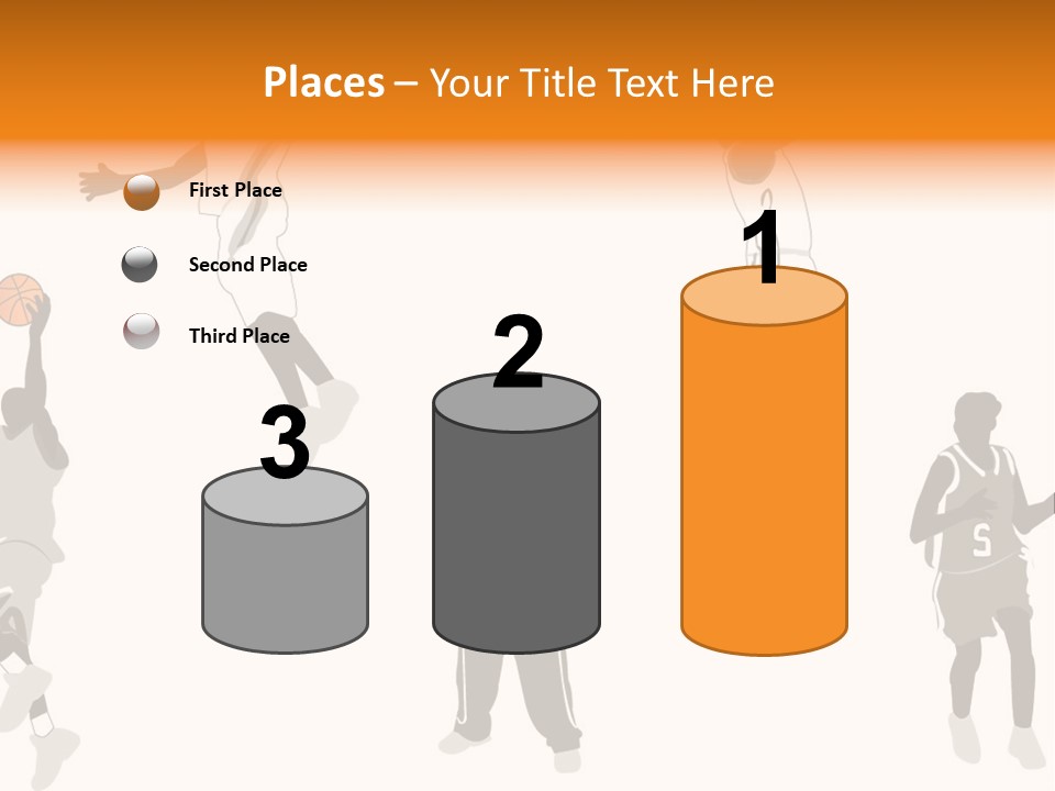 Champion Basketball Figure PowerPoint Template