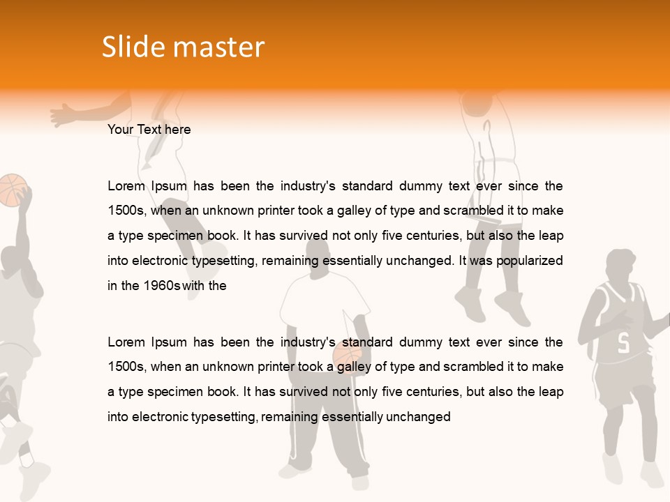 Champion Basketball Figure PowerPoint Template