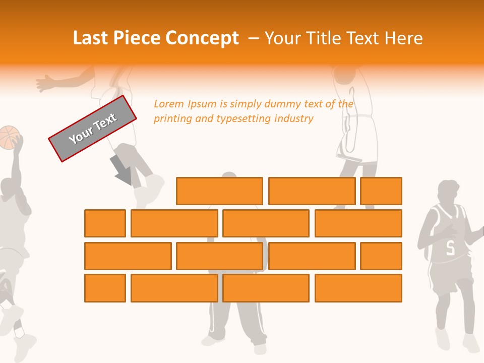 Champion Basketball Figure PowerPoint Template
