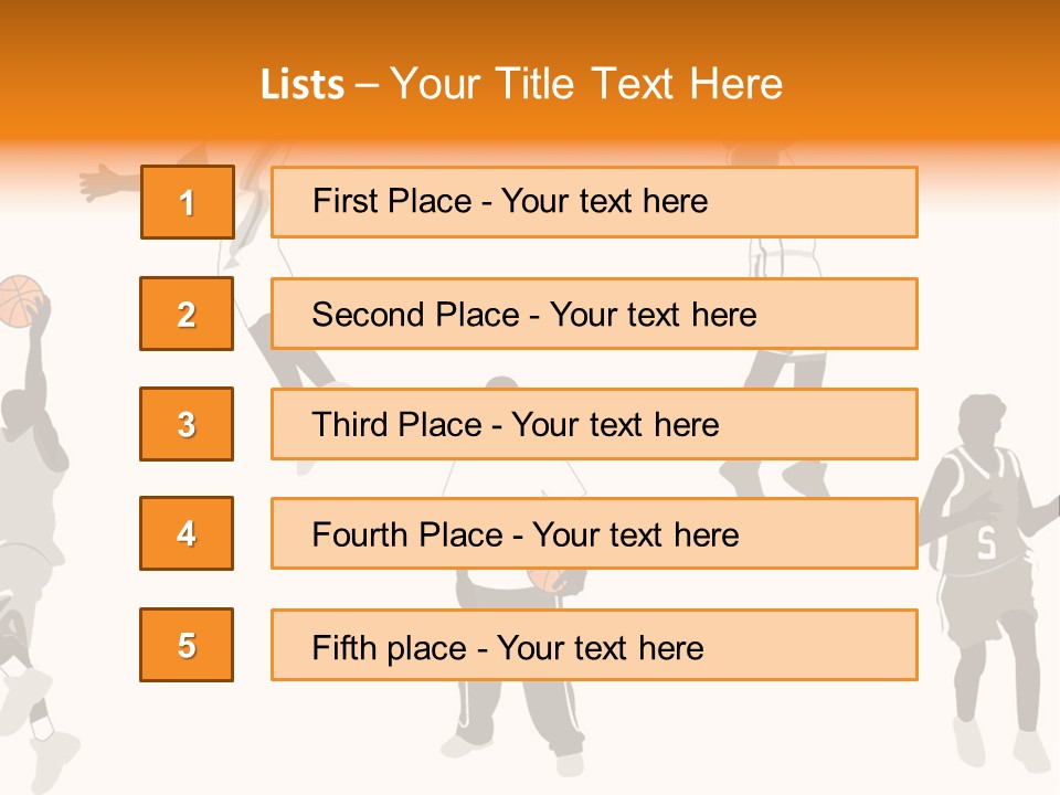 Champion Basketball Figure PowerPoint Template