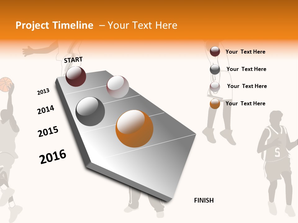 Champion Basketball Figure PowerPoint Template