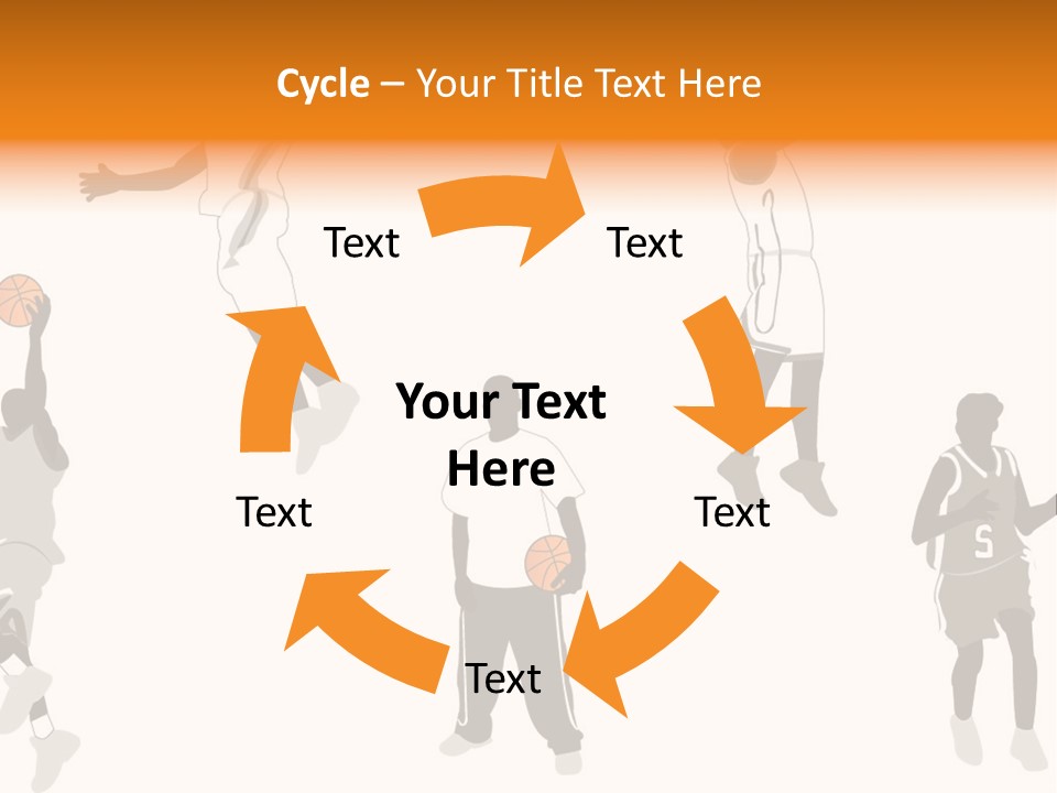Champion Basketball Figure PowerPoint Template