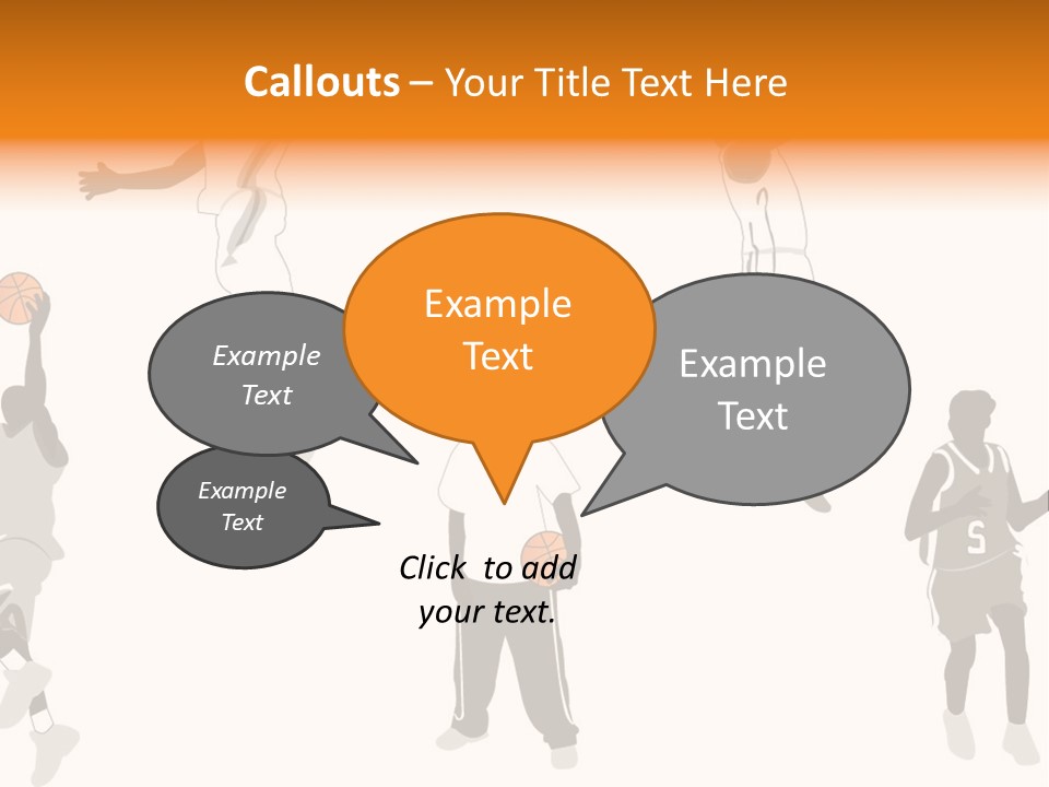 Champion Basketball Figure PowerPoint Template