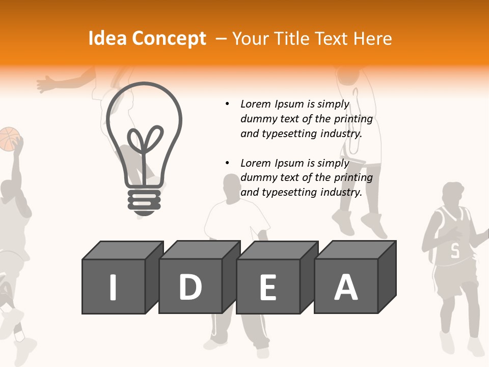 Champion Basketball Figure PowerPoint Template