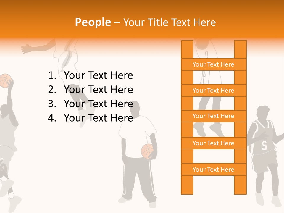 Champion Basketball Figure PowerPoint Template