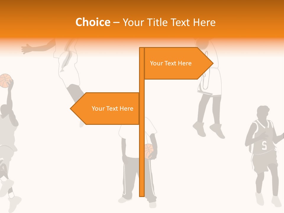 Champion Basketball Figure PowerPoint Template