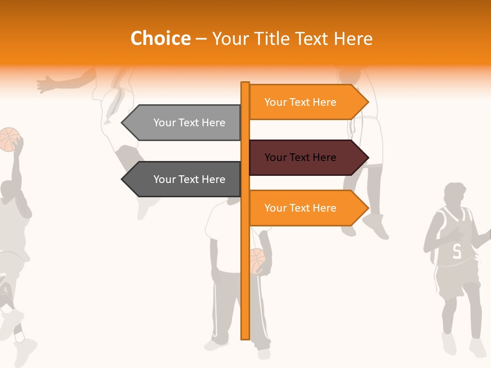 Champion Basketball Figure PowerPoint Template