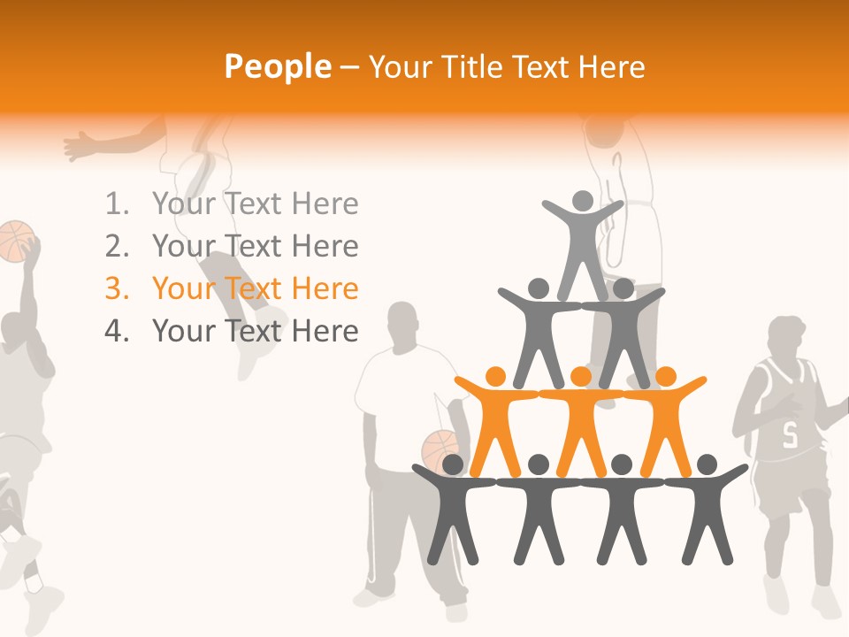 Champion Basketball Figure PowerPoint Template