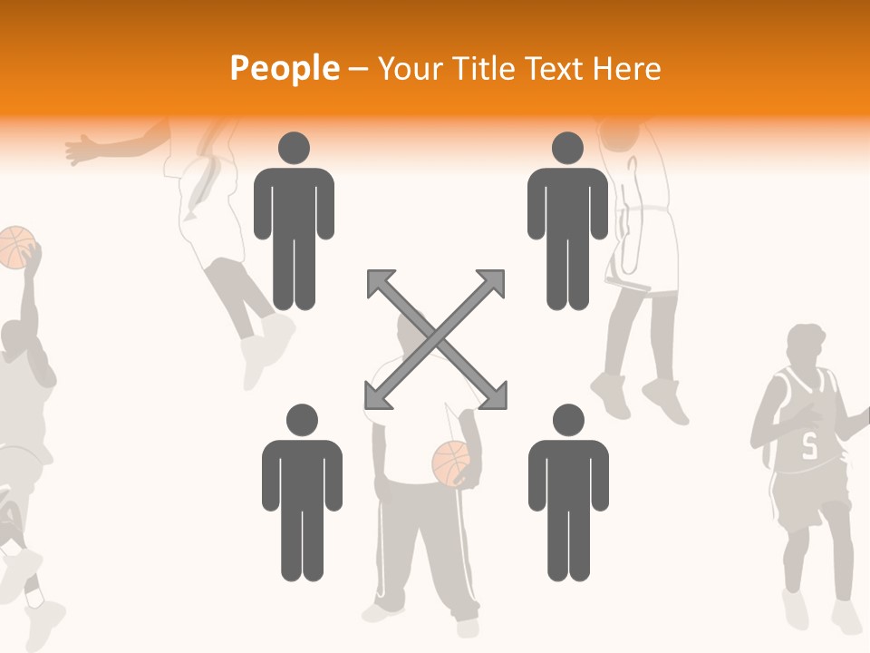 Champion Basketball Figure PowerPoint Template