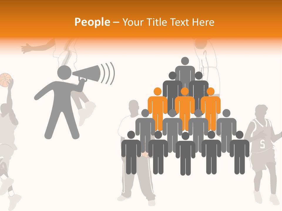 Champion Basketball Figure PowerPoint Template