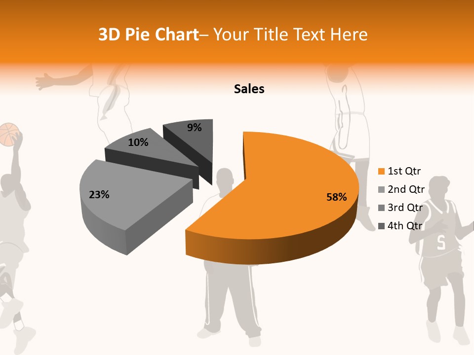 Champion Basketball Figure PowerPoint Template