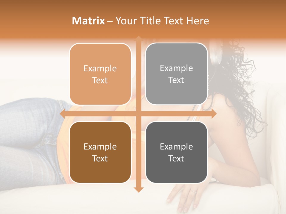 Female Furniture Living PowerPoint Template