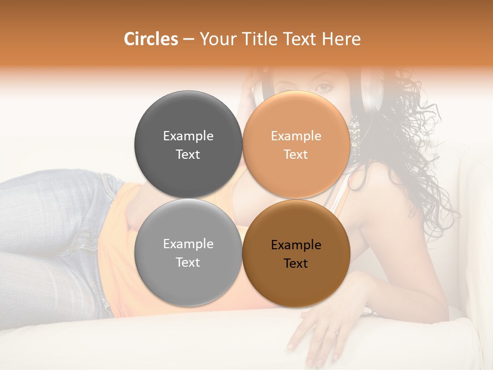 Female Furniture Living PowerPoint Template