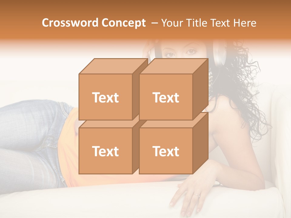 Female Furniture Living PowerPoint Template