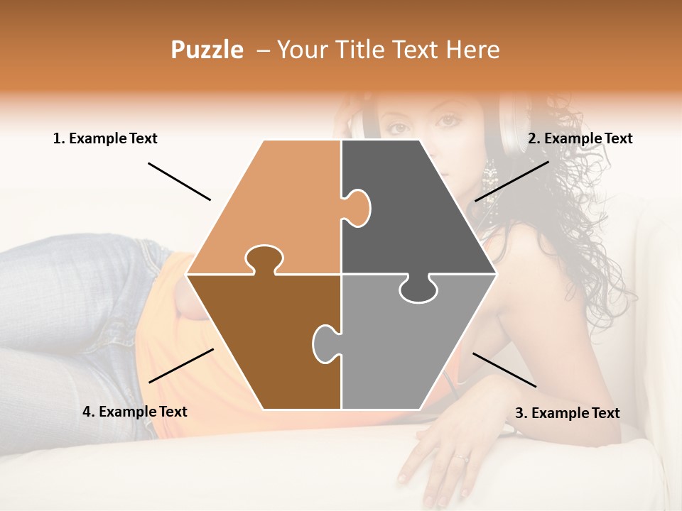 Female Furniture Living PowerPoint Template