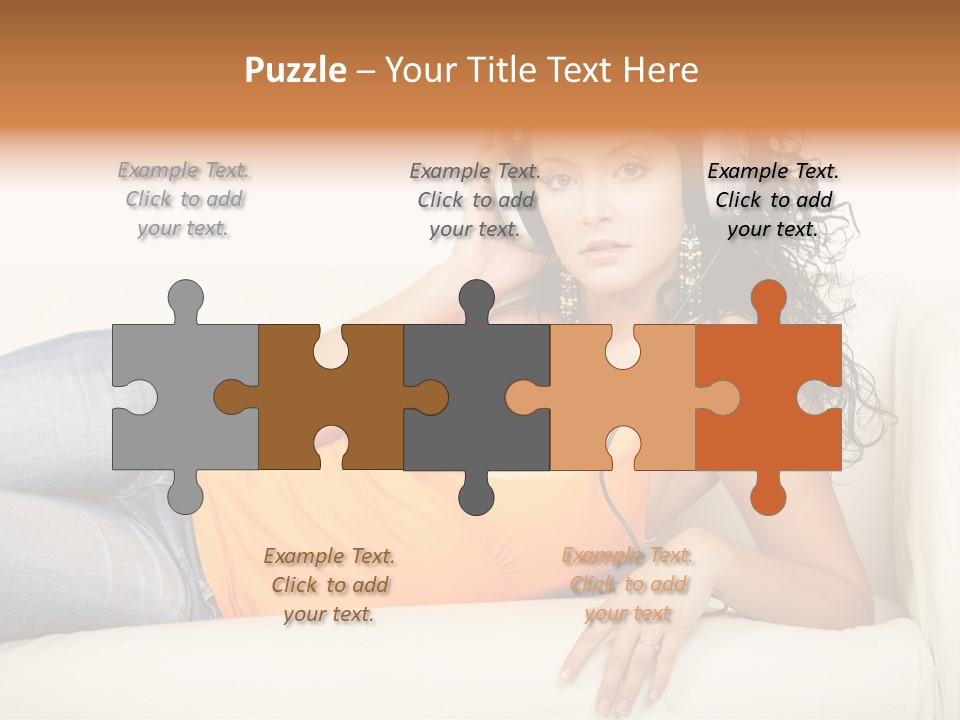 Female Furniture Living PowerPoint Template