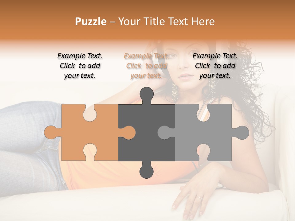 Female Furniture Living PowerPoint Template