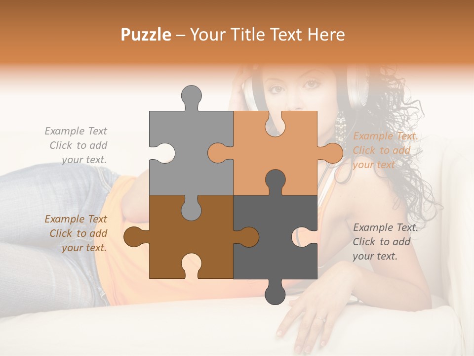 Female Furniture Living PowerPoint Template