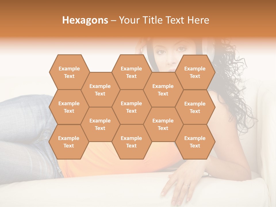 Female Furniture Living PowerPoint Template