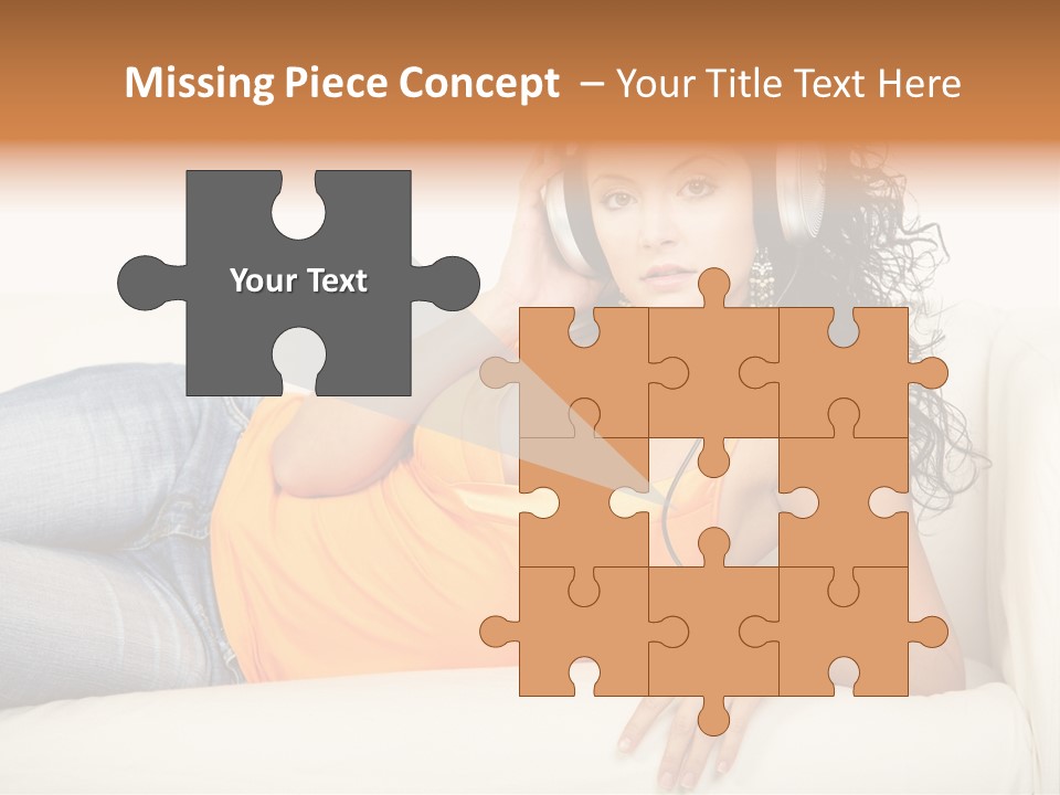 Female Furniture Living PowerPoint Template