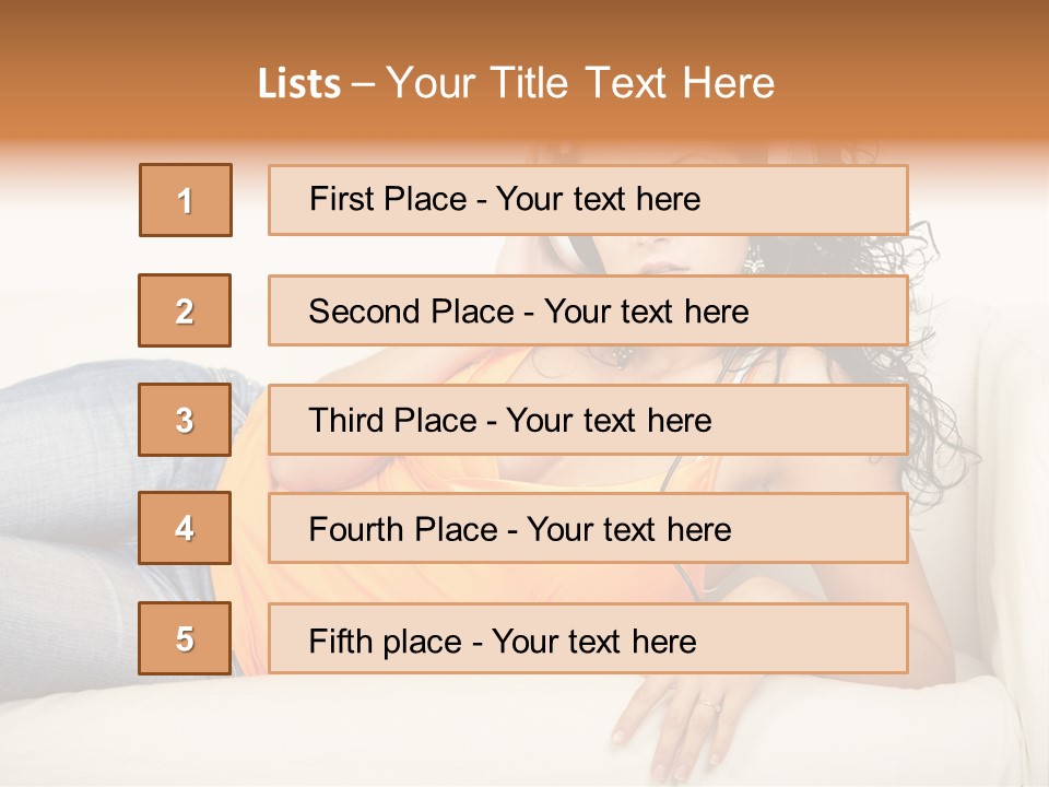 Female Furniture Living PowerPoint Template