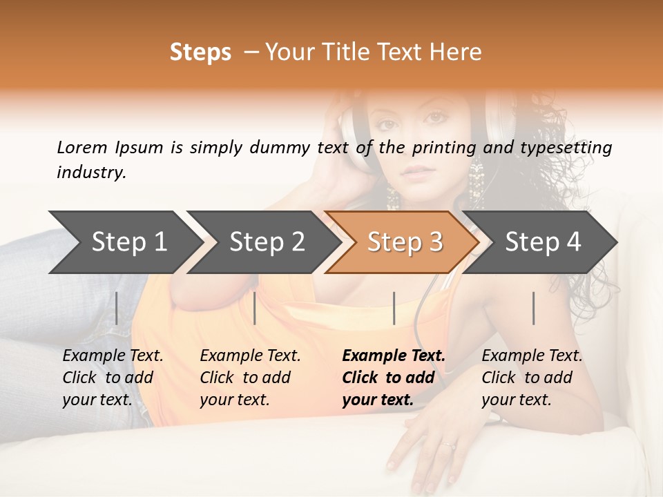 Female Furniture Living PowerPoint Template