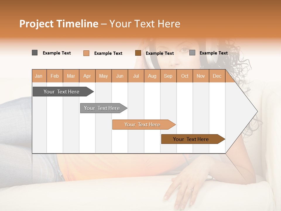 Female Furniture Living PowerPoint Template