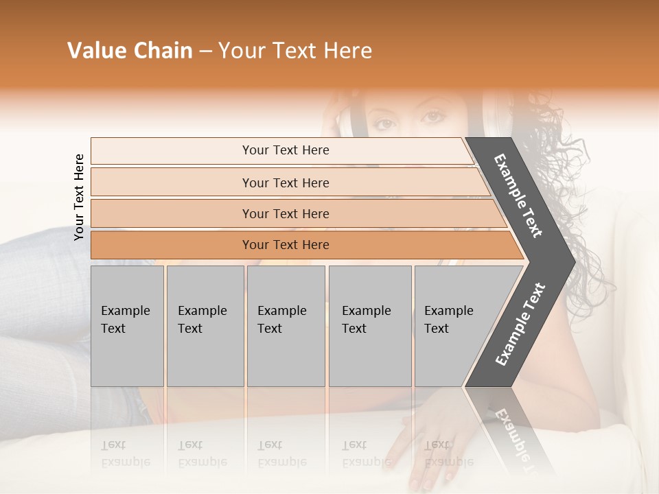 Female Furniture Living PowerPoint Template