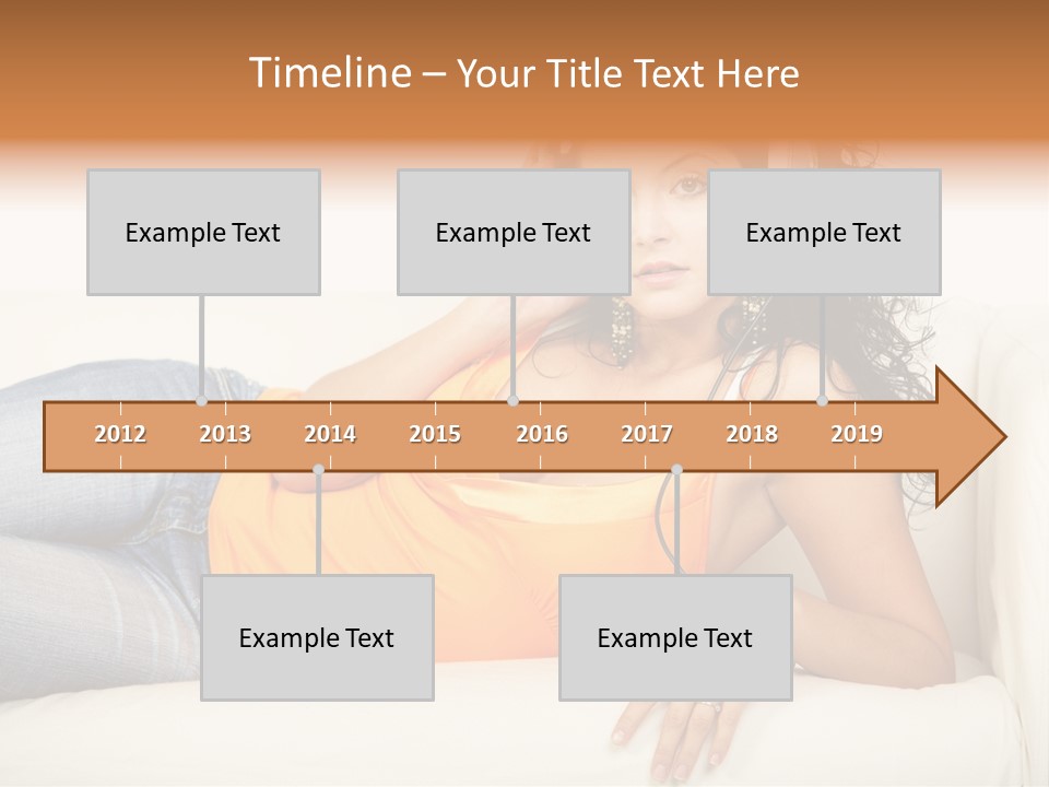 Female Furniture Living PowerPoint Template