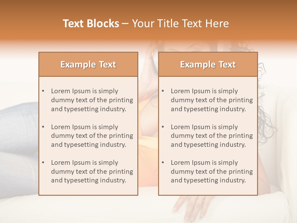 Female Furniture Living PowerPoint Template