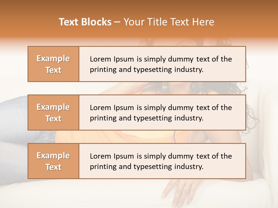 Female Furniture Living PowerPoint Template
